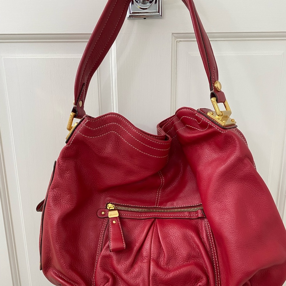 B. MAKOWSKY slouchy red shoulder bag NWOT